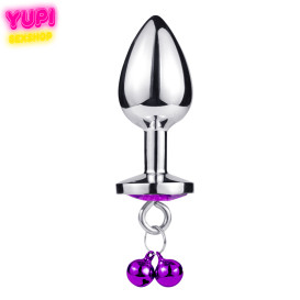 Металлическая анальная пробка Bell Circle Purple L