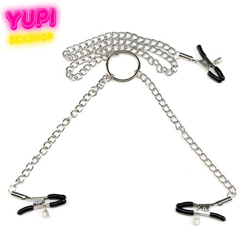 Зажимы для сосков из 3-х клипс с кольцом Clamps Trio