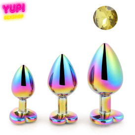 Набор перламутровых металлических анальных пробок Golden