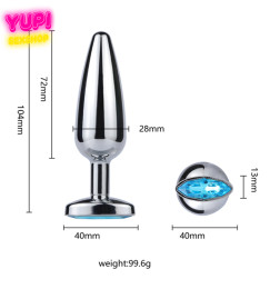 Металлическая анальная пробка Diamond L