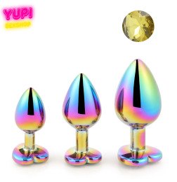 Набор перламутровых металлических анальных пробок Golden