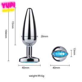 Металлическая анальная пробка Diamond L