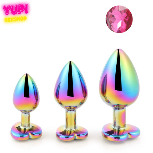 Набор перламутровых металлических анальных пробок Pink