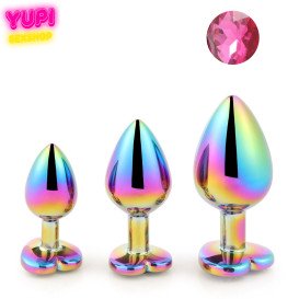 Набор перламутровых металлических анальных пробок Pink