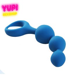 Анальные шарики сменного диаметра с кольцом Nemo Ball Blue