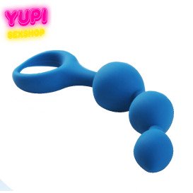 Анальные шарики сменного диаметра с кольцом Nemo Ball Blue
