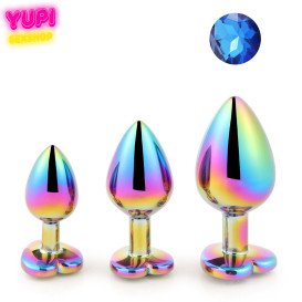 Набор перламутровых металлических анальных пробок Dark Blue