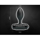 Анальная пробка силиконовая черная с вибрацией Pretty Love