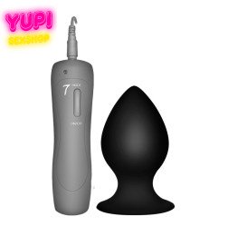 Силиконовая анальная пробка проводная Secret Black