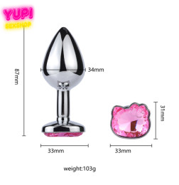 Металлическая анальная пробка Kitty M