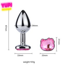 Металлическая анальная пробка Kitty M