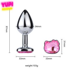 Металева анальна пробка Kitty M