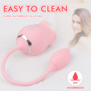 Вагинальный двойной вибратор 2 в 1 Twin Blossoms Pink