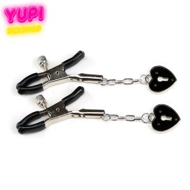 Затискачі для сосків у формі серця Clamps Secret Heart Black