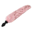 Силиконовая анальная пробка с хвостом Fox Fur Rose RCT