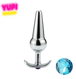 Металлическая анальная пробка Anchor Shaped Light Blue L