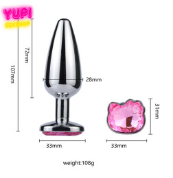 Металлическая анальная пробка Kitty Model L