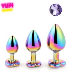 Набор перламутровых металлических анальных пробок Light Purple