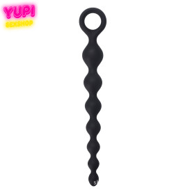 Силиконовая анальная пробка с кольцом Long Pleasure