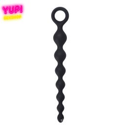 Силиконовая анальная пробка с кольцом Long Pleasure