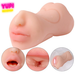 Силиконовый мастурбатор 3 в 1 Laura Joy