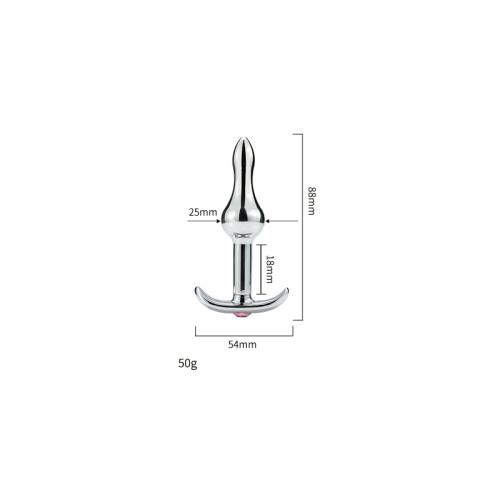 Металлическая анальная пробка Anchor Shaped Pink XS