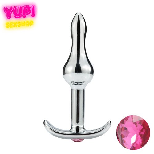 Металева анальна пробка Anchor Shaped Pink XS