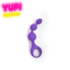 Анальные шарики сменного диаметра с кольцом Nemo Ball Purple