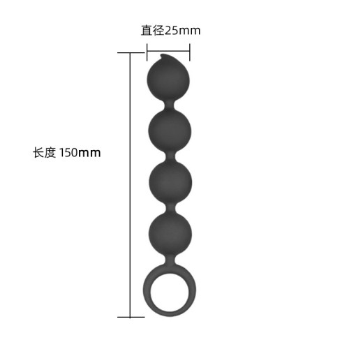 Анальные бусы Mini 4 Ball Black