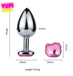 Металлическая анальная пробка Kitty L