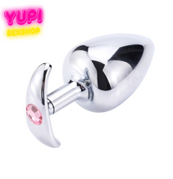 Металлическая анальная пробка Anchor Pink L