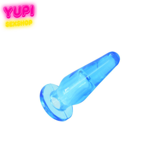 Мини-анальная пробка с отверстием для пальца Fun Finger Blue