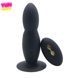 Силиконовая анальная пробка Smooth Long Black RCT