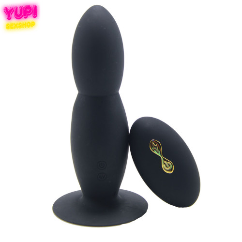 Силиконовая анальная пробка Smooth Long Black RCT