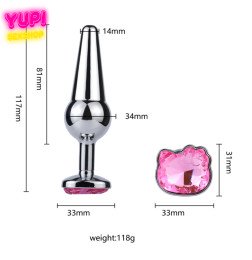 Металлическая анальная пробка Kitty Model XL