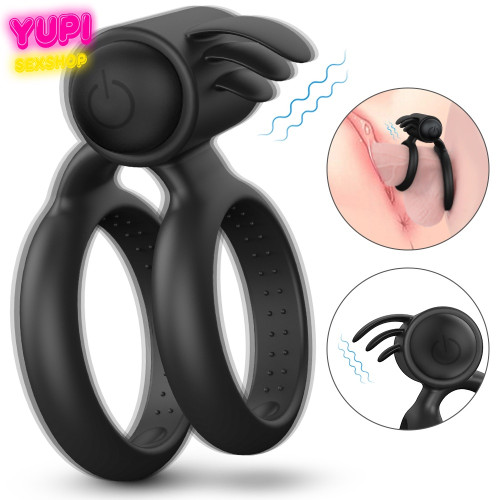 Эрекционное кольцо с вибрацией Night Crawler Black