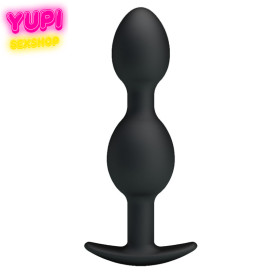 Анальна пробка 2 кульки Smooth Black