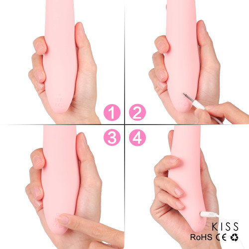 Частотний силіконовий вібратор-язик Kiss Pink