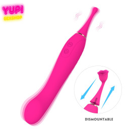 Стимулятор клитора с двойной головкой Funny Magenta