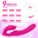 Многофункциональный вибратор-страпон с двойными головками Nami Magenta RCT