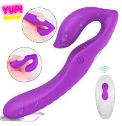 Многофункциональный вибратор-страпон с двойными головками Nami Purple RCT