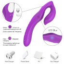 Многофункциональный вибратор-страпон с двойными головками Nami Purple RCT