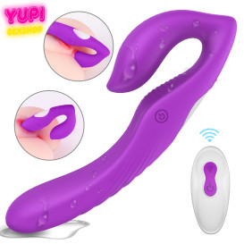 Многофункциональный вибратор-страпон с двойными головками Nami Purple RCT