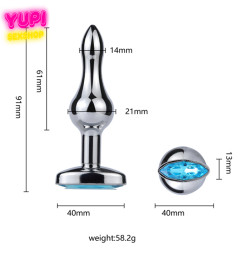 Металлическая анальная пробка Diamond S