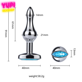 Металлическая анальная пробка Diamond S