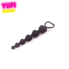 Анальная цепочка с кольцом в форме сердца Spruce Black