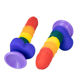 Радужный фаллоимитатор на присоске Bastard
