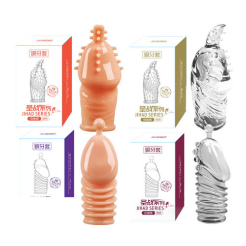 Насадка на член, многоразовый силиконовый презерватив Over Lilac