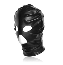 Маска БДСМ виниловая черная с глазами Grin
