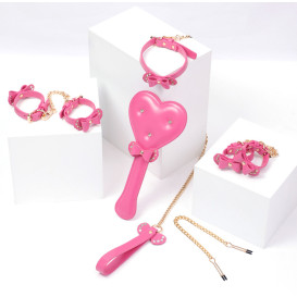 Розовый BDSM набор 5 предметов Pink Weasel